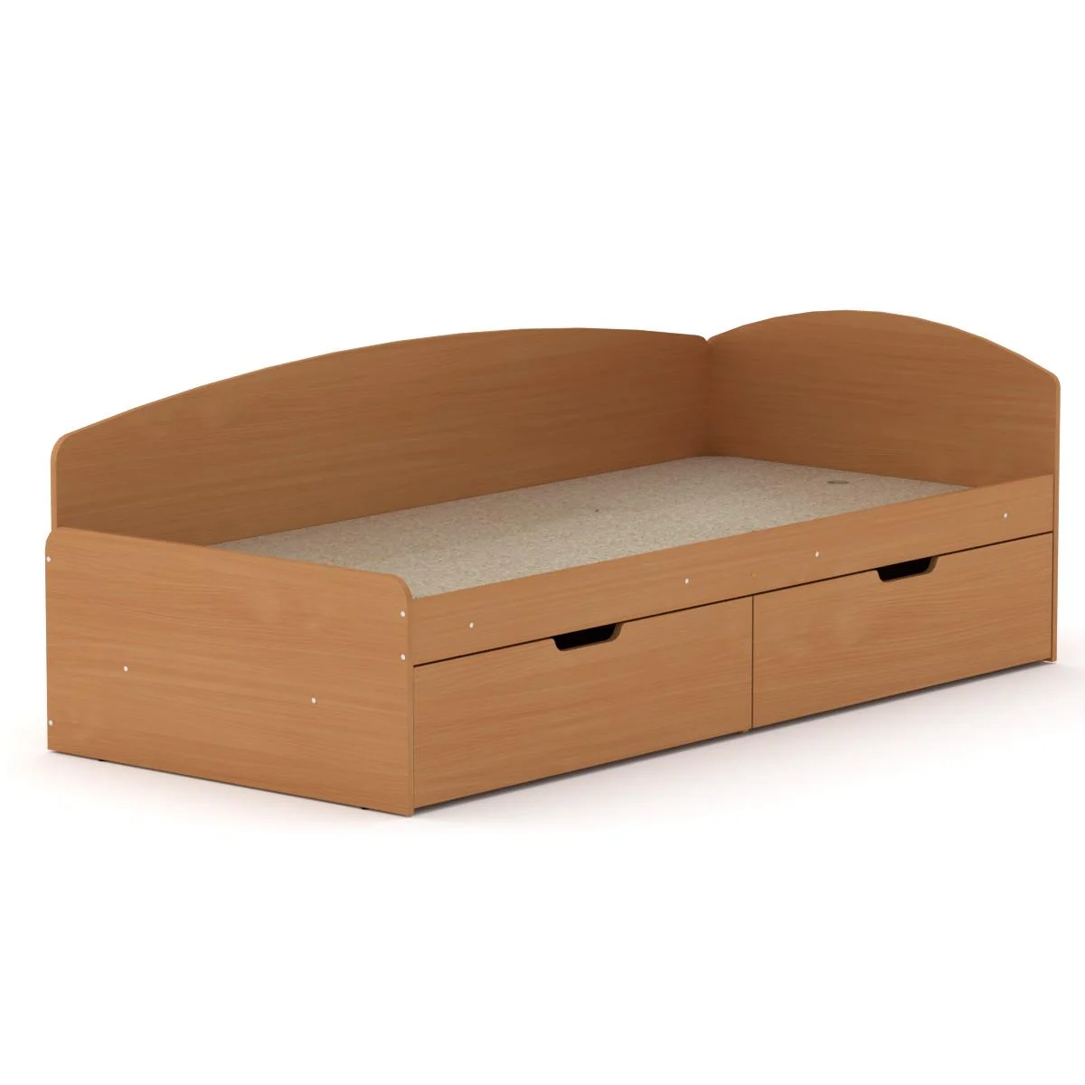 Ліжко односпальне з двома шухлядами Компаніт 90+2С Бук